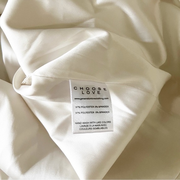 Generation Love Miley White Long Sleeve Satin Mini Dress - Picture 8 of 9